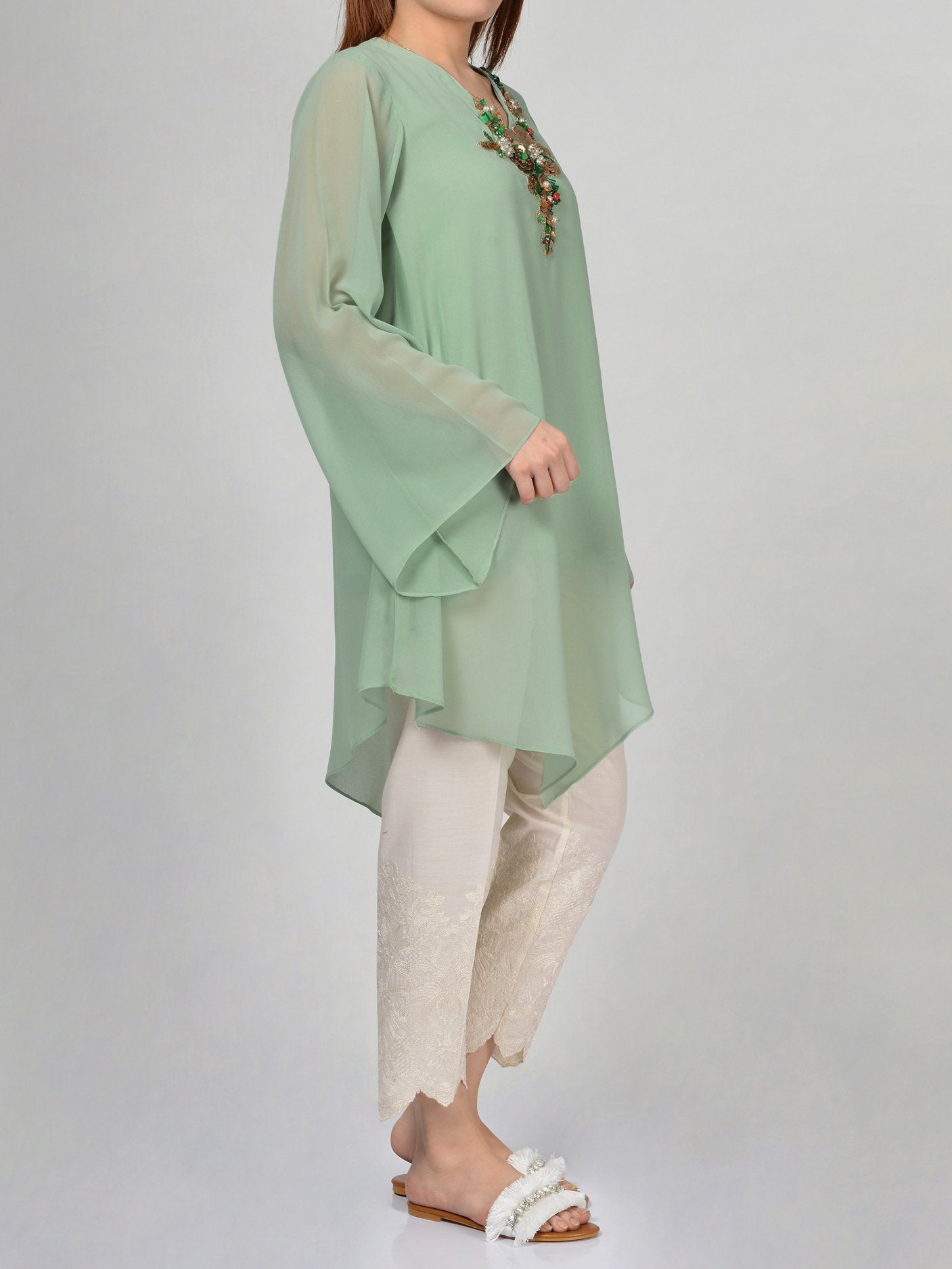 Embellished Chiffon Shirt Embellished Chiffon Shirt