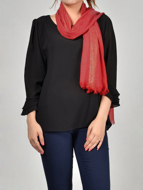 Striped Shimmer Scarf