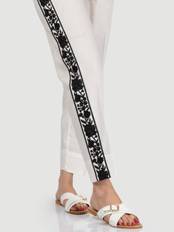 Embroidered Cotton Trouser