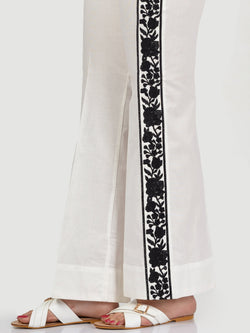 Embroidered Cotton Pants