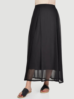 Chiffon Skirt-Black