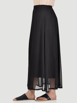 Chiffon Skirt-Black