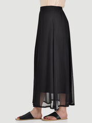 Chiffon Skirt-Black