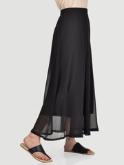 Chiffon Skirt-Black