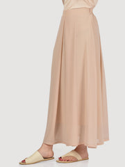 Chiffon Skirt-Beige