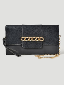 Metallic Adorned Clutch
