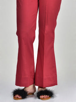 Bootcut Pants-Red