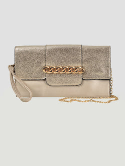 Metallic Adorned Clutch