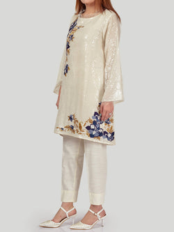 Embroidered Chiffon Shirt