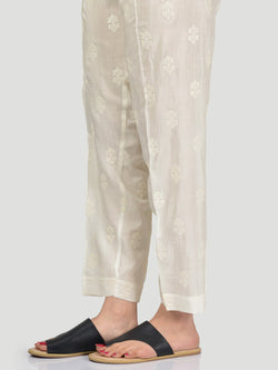 Embellished Silk Trouser