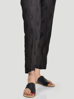 Embellished Silk Trouser