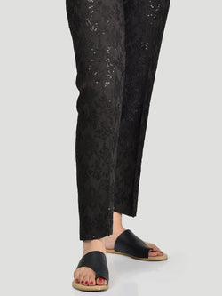 Embellished Silk Trouser