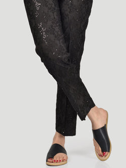 Embellished Silk Trouser