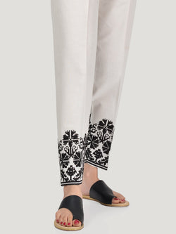 Embroidered Cotton Trouser