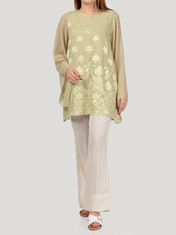 Embroidered Chiffon Shirt