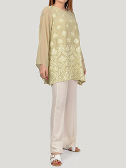 Embroidered Chiffon Shirt