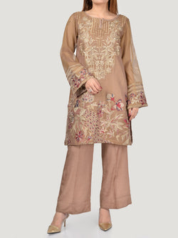Embroidered Net Suit