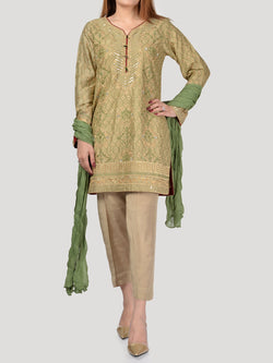 Embellished Silk Suit