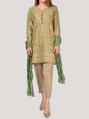 Embellished Silk Suit