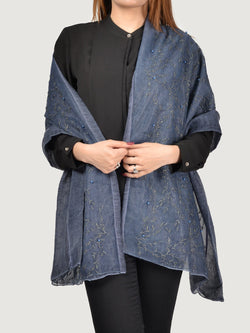 Embroidered Pearl Scarf