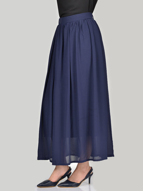 Chiffon Skirt-Blue