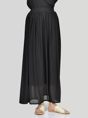 Chiffon Skirt-Black