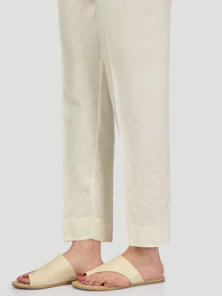 Embroidered Cotton Trouser