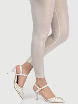 Shimmer Tights-Off White