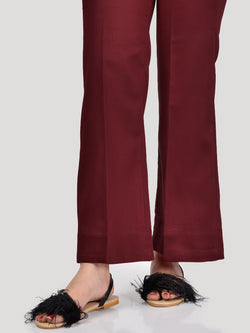 Bootcut Pants-Maroon