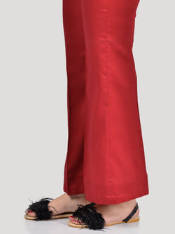 Bootcut Pants-Red