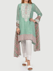 Embroidered Chiffon Suit
