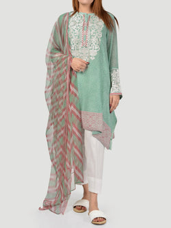 Embroidered Chiffon Suit