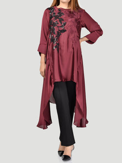 Embellished Silk Shirt