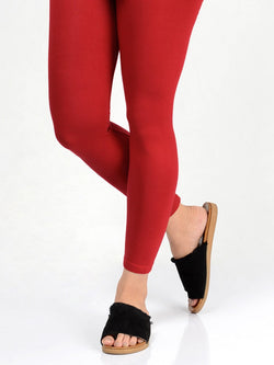 Basic Tights-Bright Red