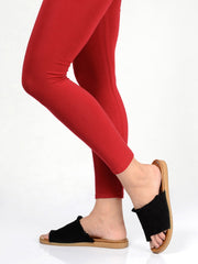 Basic Tights-Bright Red