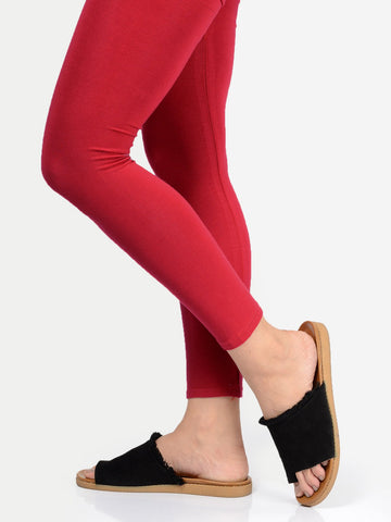 Basic Tights-Deep Red
