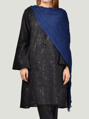 Crushed Dupatta-Blue