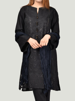 Chiffon Dupatta-Dark Navy