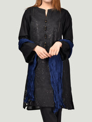 Crushed Dupatta-Blue