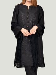 Crushed Dupatta-Black