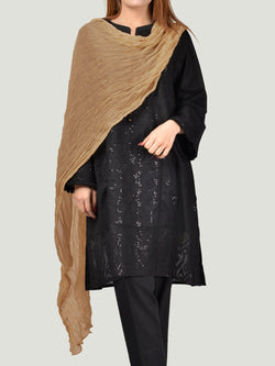 Crushed Dupatta-Mustard