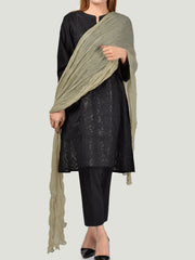 Crushed Dupatta-Moss