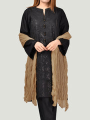 Crushed Dupatta-Mustard