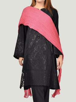 Crushed Dupatta-Light Pink