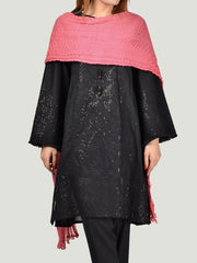 Crushed Dupatta-Peach