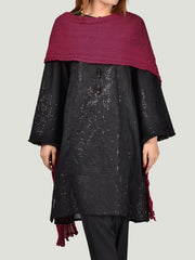 Crushed Dupatta-Magenta