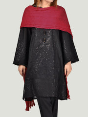 Crushed Dupatta-Red