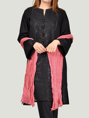Crushed Dupatta-Peach