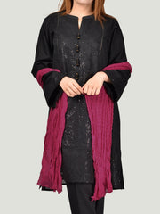 Crushed Dupatta-Pink