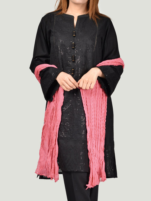 Chiffon Dupatta-Peach